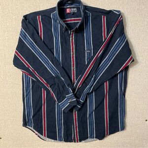 Chaps Vintage Men's Navy Striped Shirt